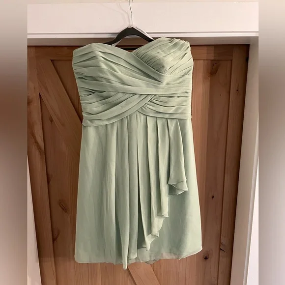 David's Bridal | Dresses | Davids Bridal Strapless Meadow Green Formal Dress  Size 6 | Poshmark